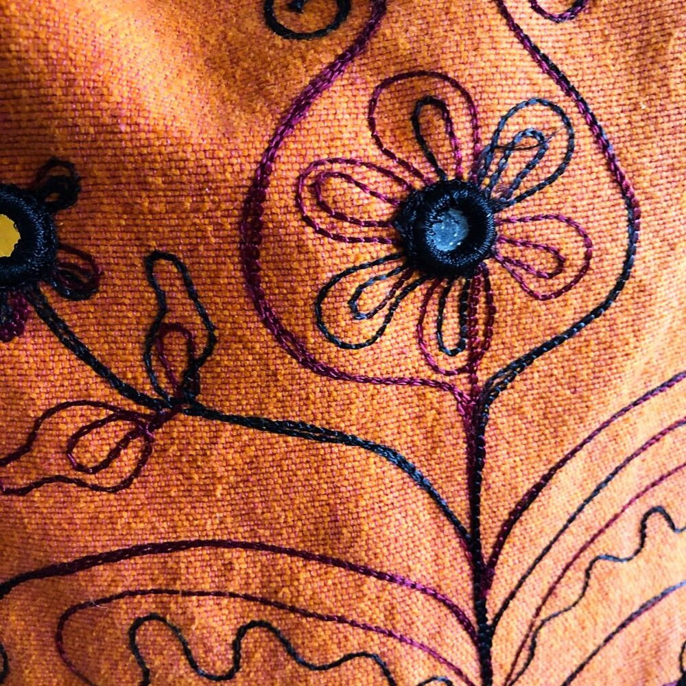 Earth Divas Reversible Boho Embroidered Hobo Bag - Picture 7 of 15